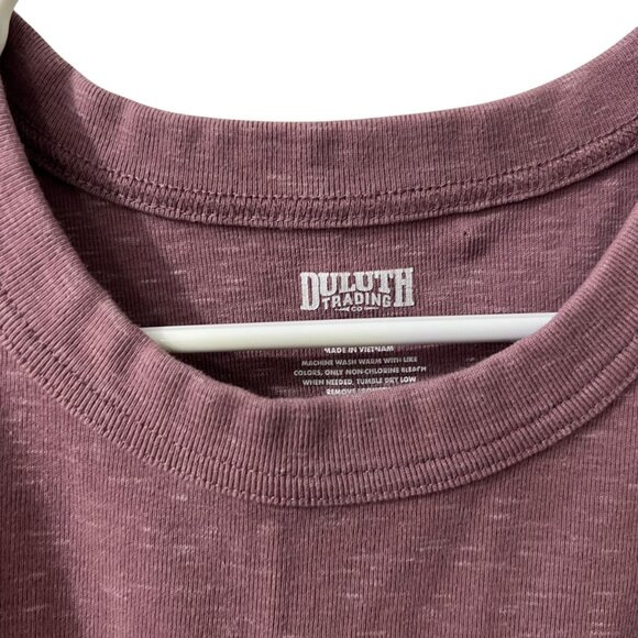 Duluth Trading Maroon‎ Heather Short-Sleeve Cotton Crewneck T-Shirt Size L - Picture 2 of 10